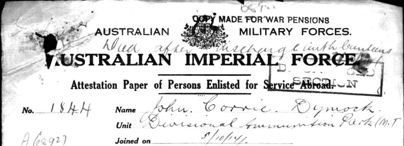 Original Enlistment Record
